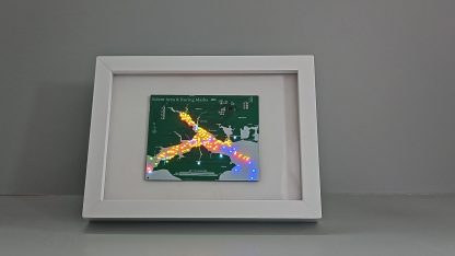 PCB Map of the Solent and Isle of Wight with lights